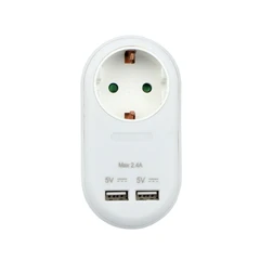 XMART ADAPTOR1+2USB (2.4A)W