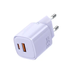 XMART USB TYPE-C CHARGER+1X USB PURPLE 12V QC4,0+PD 33W GAN