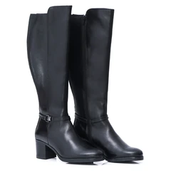 ДАМСКИ БОТУШИ ОТ ЕСТЕСТВЕНА КОЖА МОДЕЛ WB70H09 BLACK, Черен, Размер 37