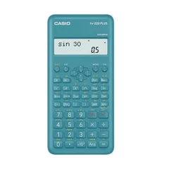 Калкулатор Casio FX-220 PLUS, научен училищен с двуредов дисплей, 162х77х14 мм, син