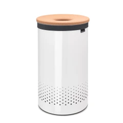 Кош за пране Brabantia 60L, White, корков капак, Бял