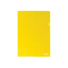 Office 1 Superstore Джоб за документи, L-образен, A4, 90 µm, жълт, 10 броя