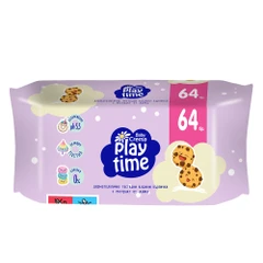  Мокри кърпички Baby Crema Play Time, Лилави, 64 бр 