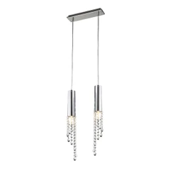 Полилей хром с кристали,2х3W GU10,Duero Candellux