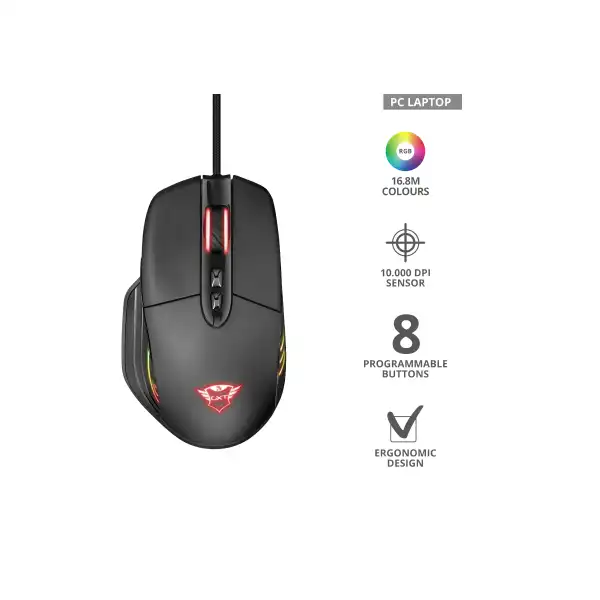 TRUST 23574 GXT940 RGB GAMING MOUSE