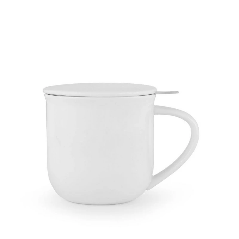 Чаша за чай с цедка VIVA Minima Pure White, 350ml, Бял