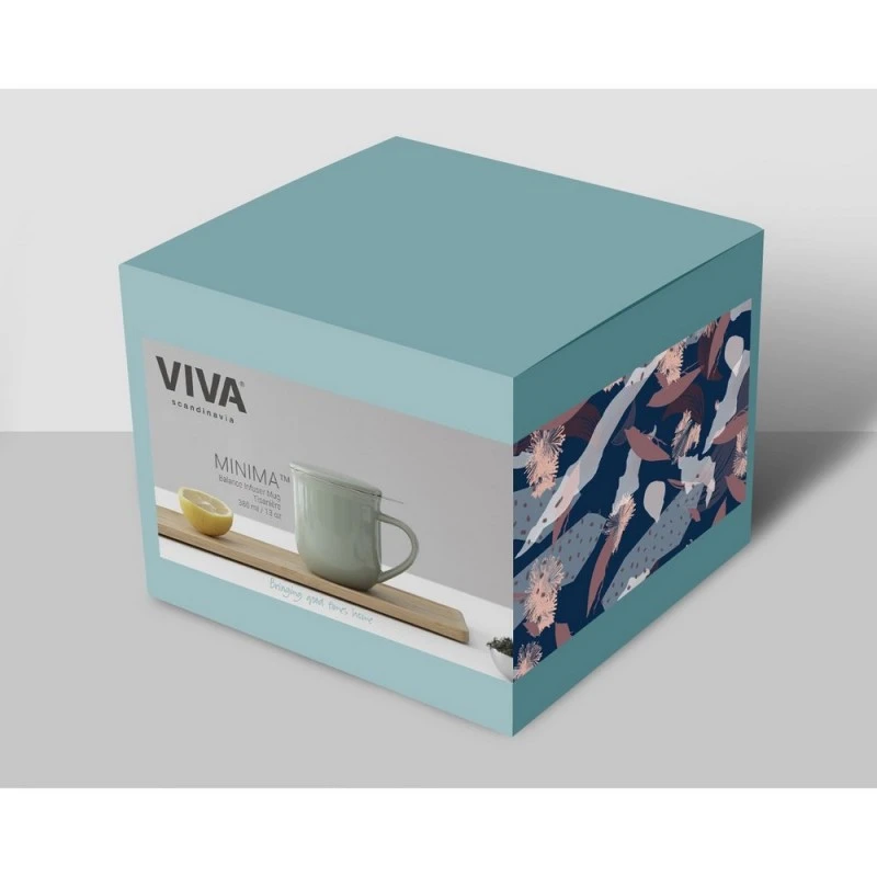 Чаша за чай с цедка VIVA Minima Pure White, 350ml, Бял