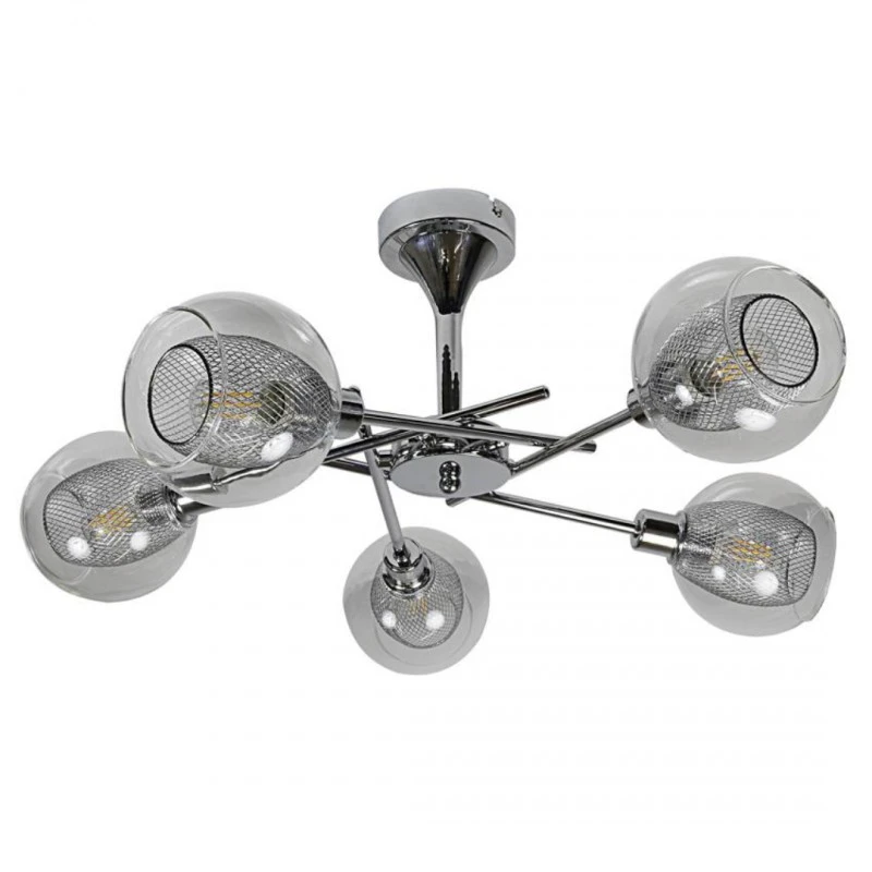 Висящ плафон в хром 5x40W E14 Ozzo Candellux