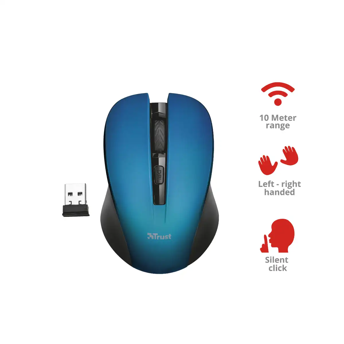 TRUST 21870 MYDO SILENT W MOUSE BLUE