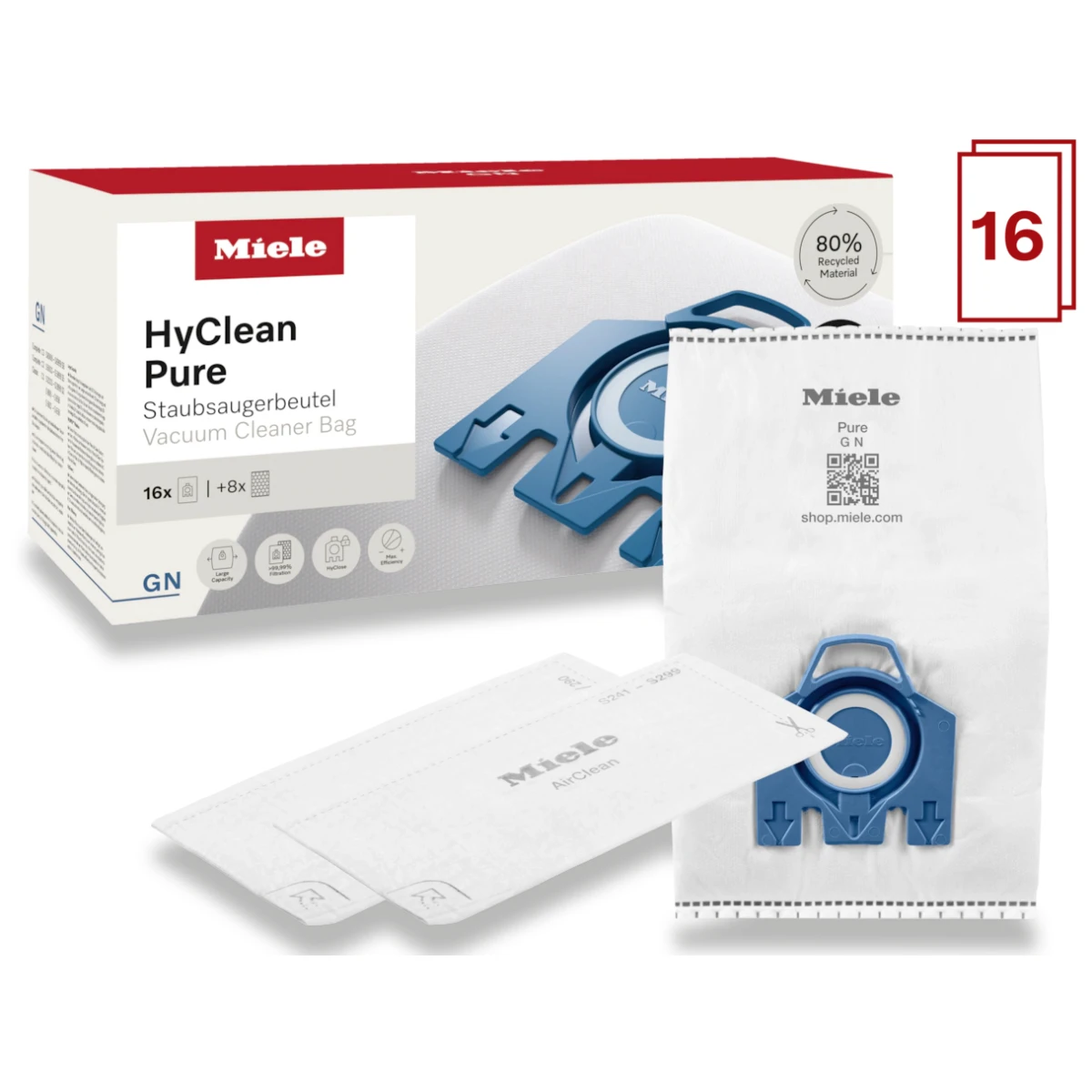 MIELE 12498270 GN XXL PURE ТОРБ 16+ 8 ФИЛТ